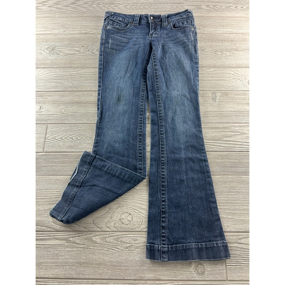 Refuge Austin High Rise Flare Jeans Size 3 Short Dark Wash Denim Blue Women